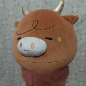 Adorable Brown Plush Cow Toy